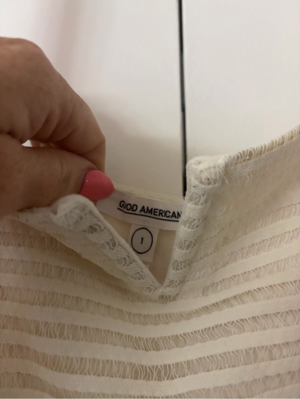 Good American Ivory Textured Midi Dress - Picture 2 of 5